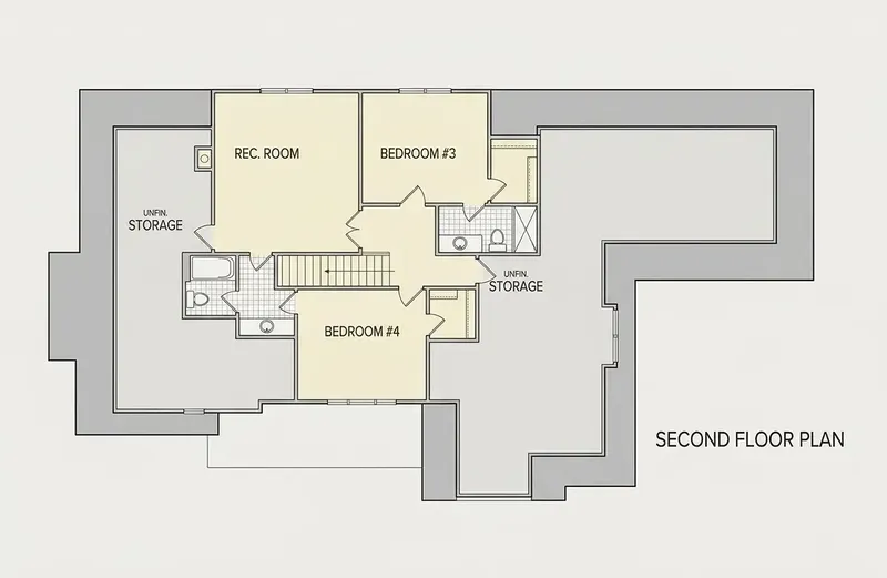 Antras Aukštas 19 – Dviejų aukštų namo projektas 288 m², 4 Miegamieji — 95174R