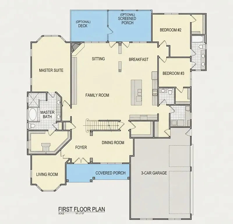 Pirmas Aukštas 9 – Namo projektas su mansarda 698 m², 6 Miegamieji — 84878R
