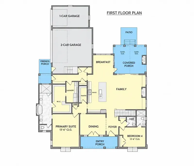 Pirmas Aukštas 24 – Dviejų aukštų namo projektas 351 m², 4 Miegamieji — 93928R