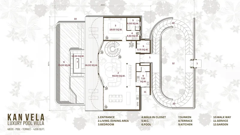 Pirmas Aukštas 21 – Dviejų aukštų namo projektas 375 m², 4 Miegamieji — 66838R
