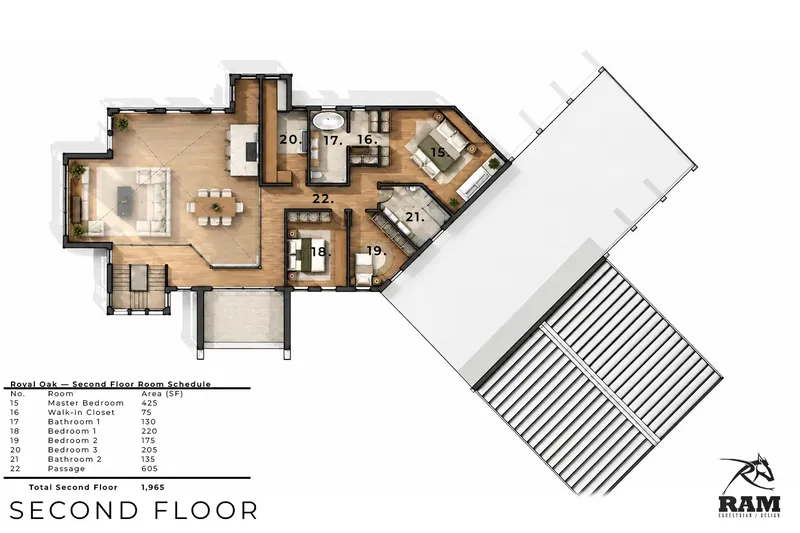 Antras Aukštas 15 – Namo projektas su mansarda 647 m², 5 Miegamieji — 80207R