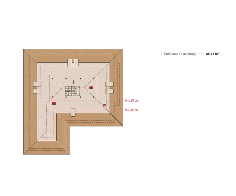 Antras Aukštas 1 – Namo projektas su mansarda 175 m², 3 Miegamieji — 52517R