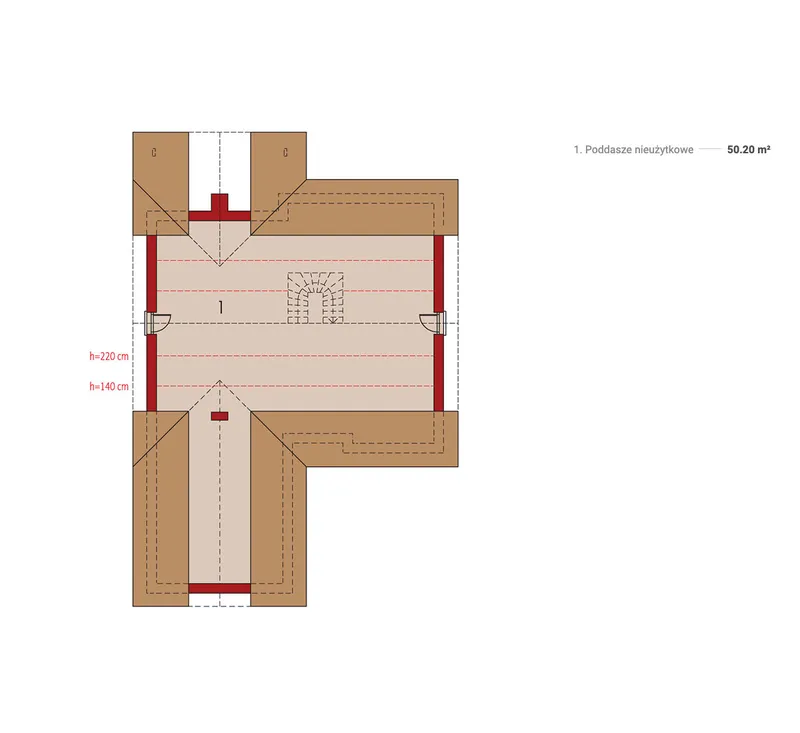 Antras Aukštas 1 – Namo projektas su mansarda 160 m², 3 Miegamieji — 71193R