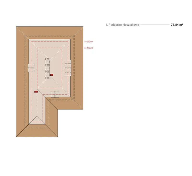 Antras Aukštas 1 – Namo projektas su mansarda 185 m², 3 Miegamieji — 51383R