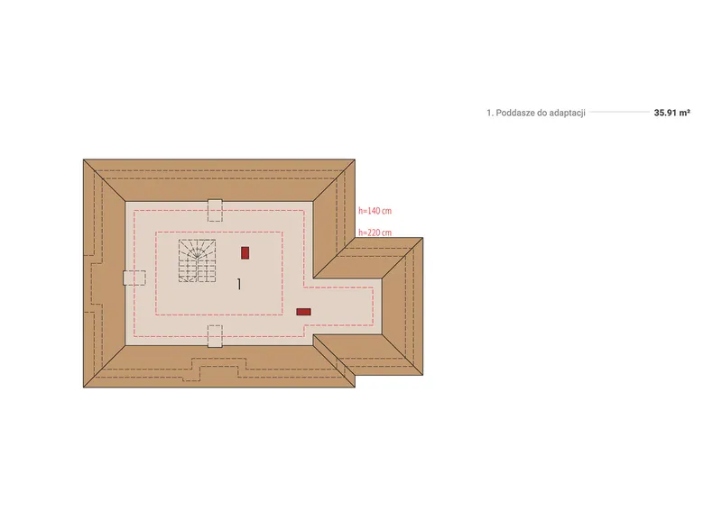 Antras Aukštas 1 – Namo projektas su mansarda 139 m², 3 Miegamieji — 99697R