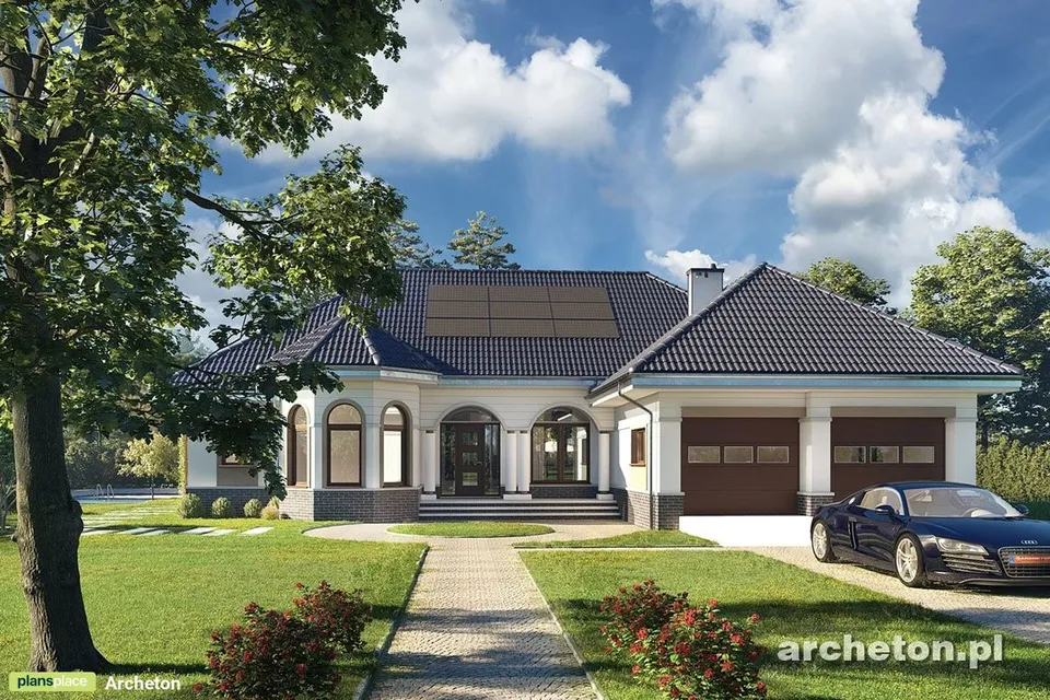 Pagrindiniai vaizdai 1 – Vieno aukšto namo projektas 185 m², 3 Miegamieji — 66640R