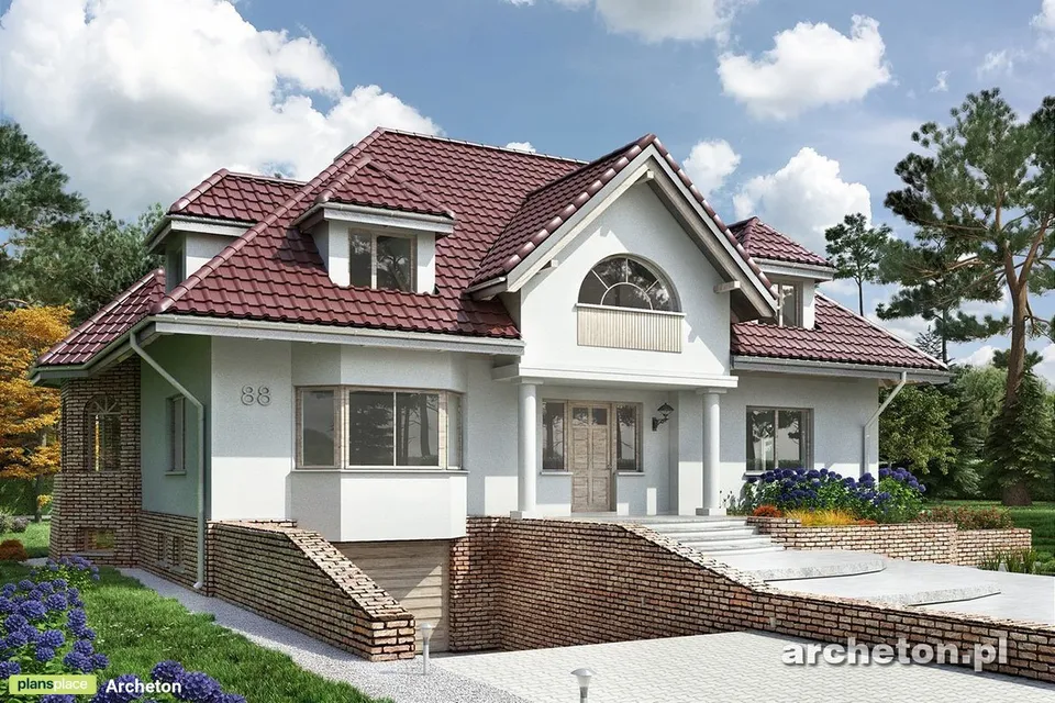 Pagrindiniai vaizdai 1 – Namo projektas su mansarda 312 m², 5 Miegamieji — 78609R