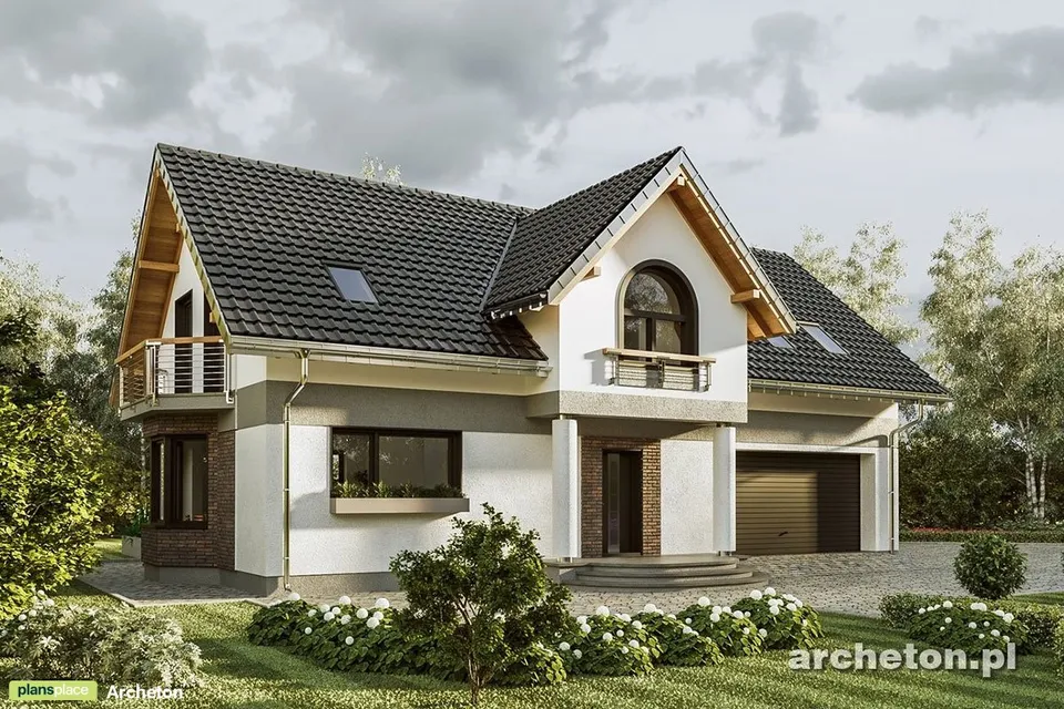Pagrindiniai vaizdai 1 – Namo projektas su mansarda 231 m², 4 Miegamieji — 11874R