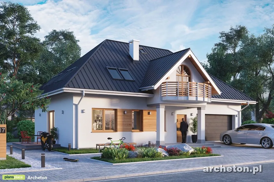 Pagrindiniai vaizdai 1 – Namo projektas su mansarda 228 m², 4 Miegamieji — 53556R