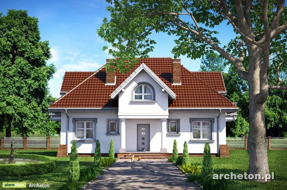 Pagrindiniai vaizdai 1 – Namo projektas su mansarda 177 m², 4 Miegamieji — 58791R