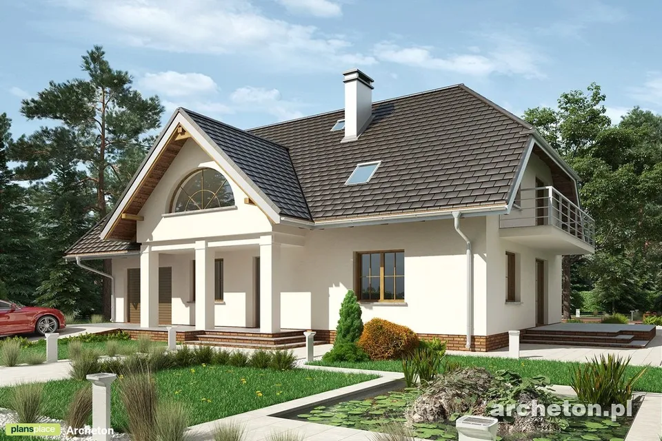 Pagrindiniai vaizdai 1 – Namo projektas su mansarda 205 m², 4 Miegamieji — 41644R