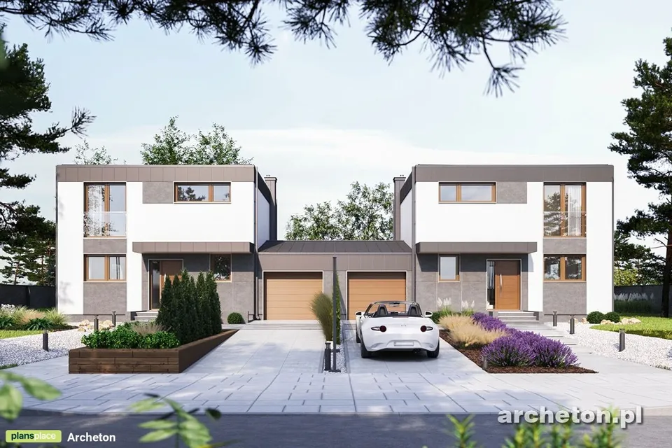 Pagrindiniai vaizdai 1 – Dviejų aukštų namo projektas 129 m², 3 Miegamieji — 30855R