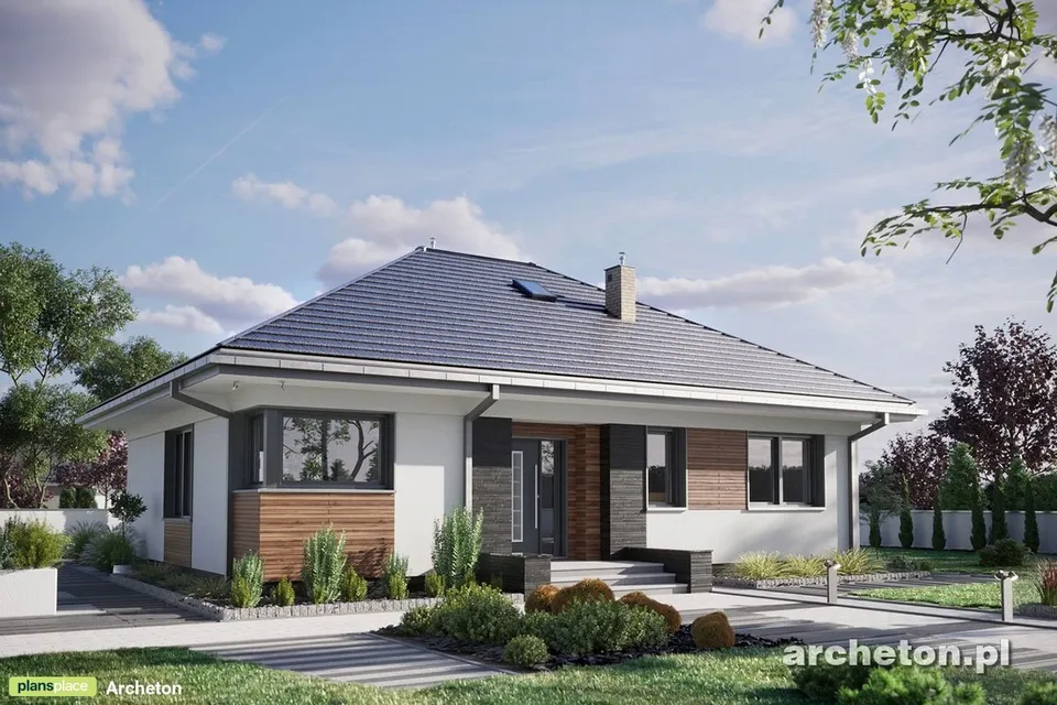 Pagrindiniai vaizdai 1 – Vieno aukšto namo projektas 97 m², 3 Miegamieji — 42190R