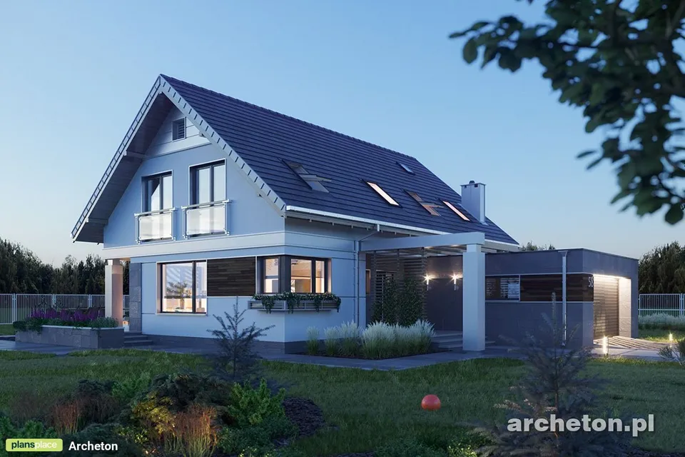 Pagrindiniai vaizdai 1 – Namo projektas su mansarda 232 m², 4 Miegamieji — 33556R
