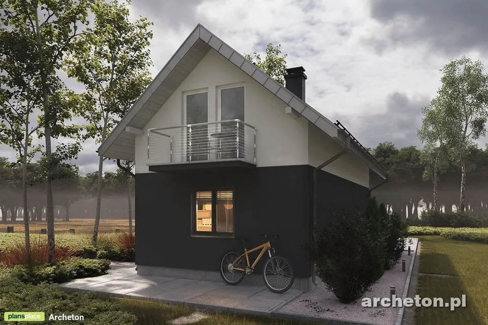 Pagrindiniai vaizdai 1 – Namo projektas su mansarda 111 m², 4 Miegamieji — 41450R