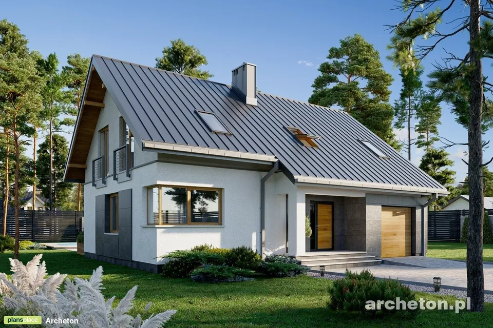 Pagrindiniai vaizdai 1 – Namo projektas su mansarda 179 m², 4 Miegamieji — 75036R