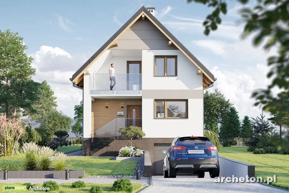 Pagrindiniai vaizdai 1 – Namo projektas su mansarda 182 m², 3 Miegamieji — 79847R
