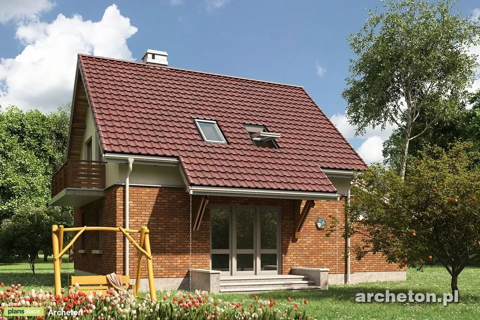 Pagrindiniai vaizdai 1 – Namo projektas su mansarda 133 m², 3 Miegamieji — 81988R