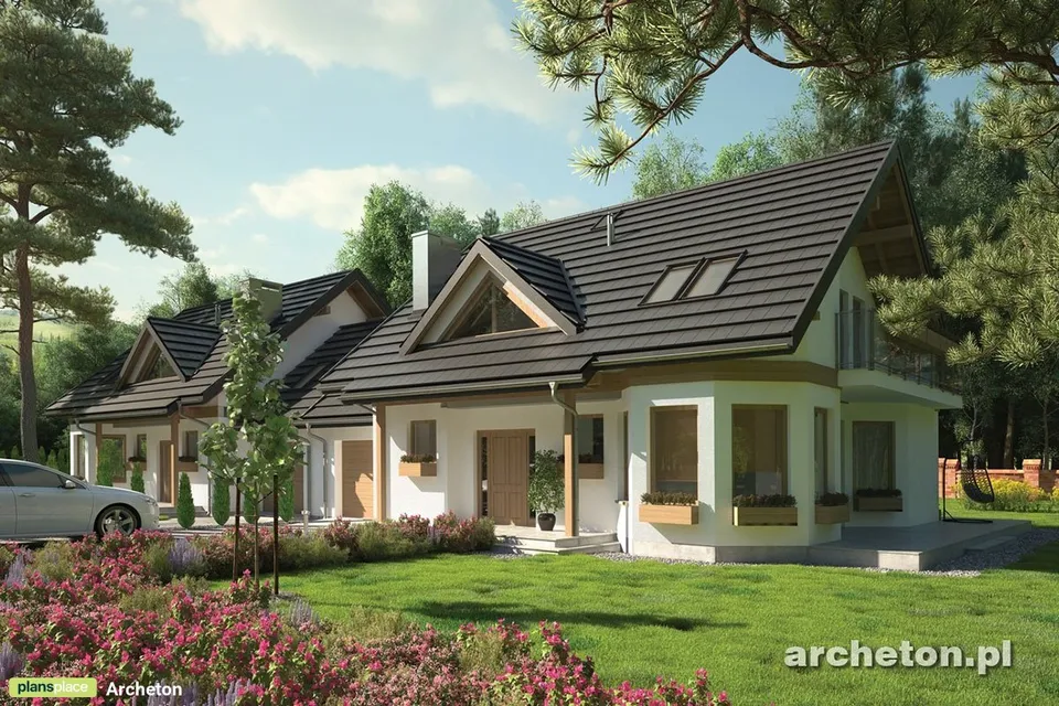 Pagrindiniai vaizdai 1 – Namo projektas su mansarda 198 m², 3 Miegamieji — 59027R