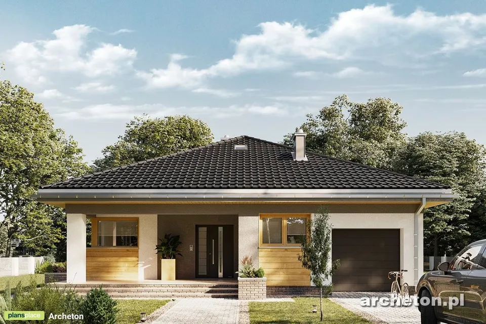 Pagrindiniai vaizdai 1 – Vieno aukšto namo projektas 134 m², 4 Miegamieji — 46777R