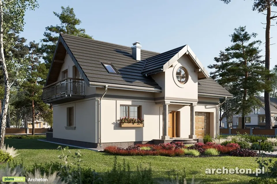 Pagrindiniai vaizdai 1 – Namo projektas su mansarda 173 m², 4 Miegamieji — 31212R