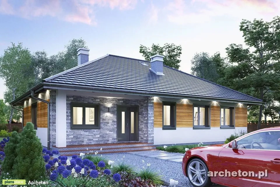 Pagrindiniai vaizdai 1 – Vieno aukšto namo projektas 116 m², 4 Miegamieji — 51389R