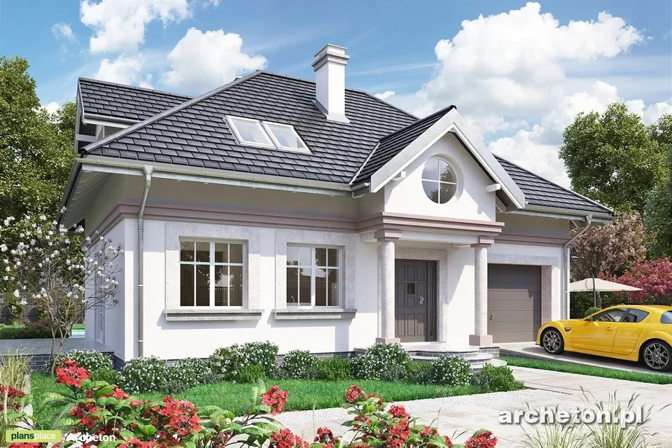 Pagrindiniai vaizdai 1 – Namo projektas su mansarda 176 m², 3 Miegamieji — 87457R