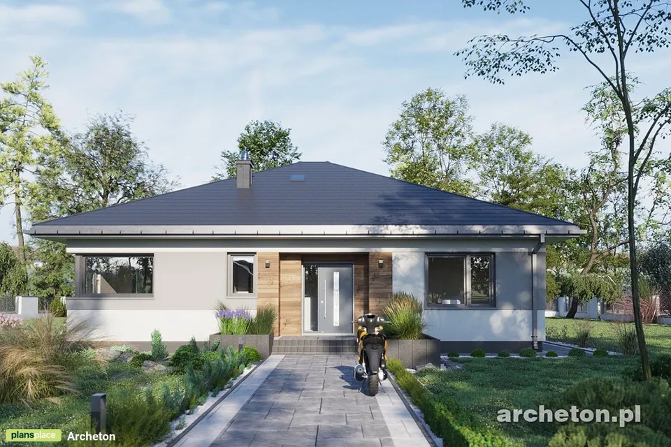 Pagrindiniai vaizdai 1 – Vieno aukšto namo projektas 125 m², 4 Miegamieji — 28241R