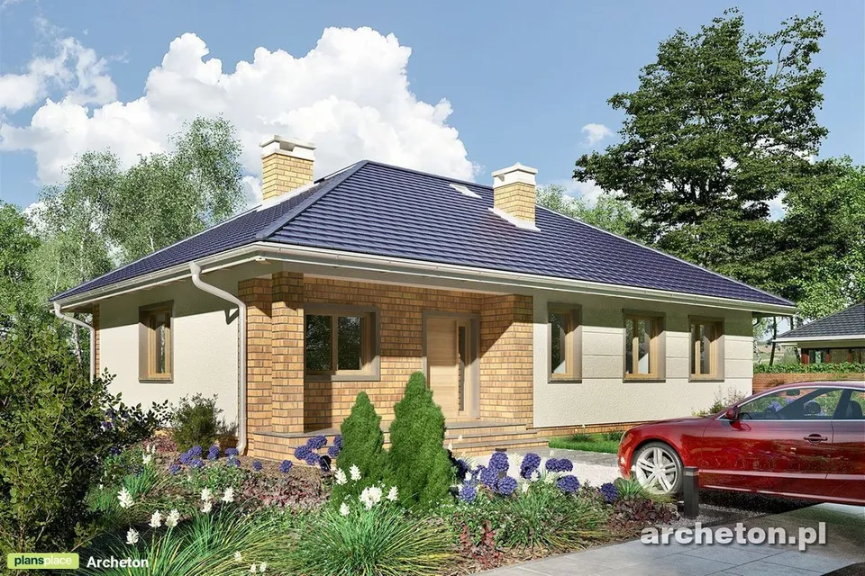 Pagrindiniai vaizdai 1 – Vieno aukšto namo projektas 117 m², 4 Miegamieji — 29027R