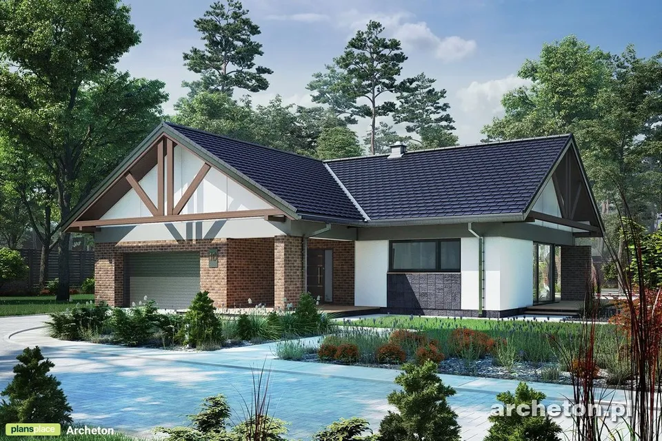 Pagrindiniai vaizdai 1 – Vieno aukšto namo projektas 180 m², 3 Miegamieji — 37803R