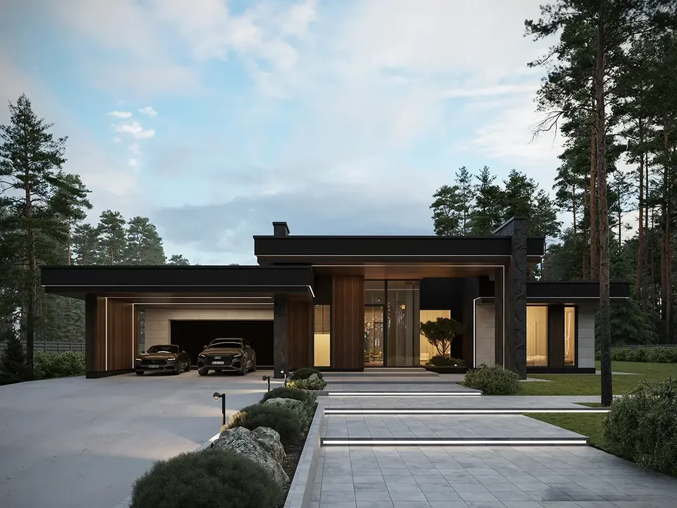 Pagrindiniai vaizdai 2 – Vieno aukšto namo projektas 313 m², 4 Miegamieji — 50885R