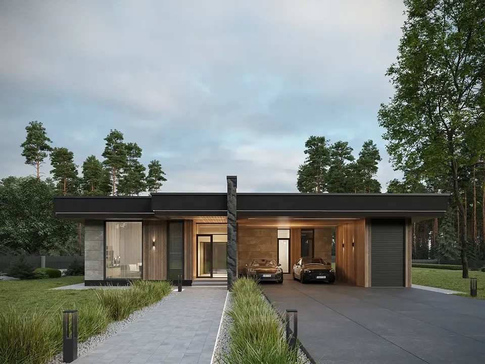 Pagrindiniai vaizdai 2 – Vieno aukšto namo projektas 247 m², 4 Miegamieji — 29683R
