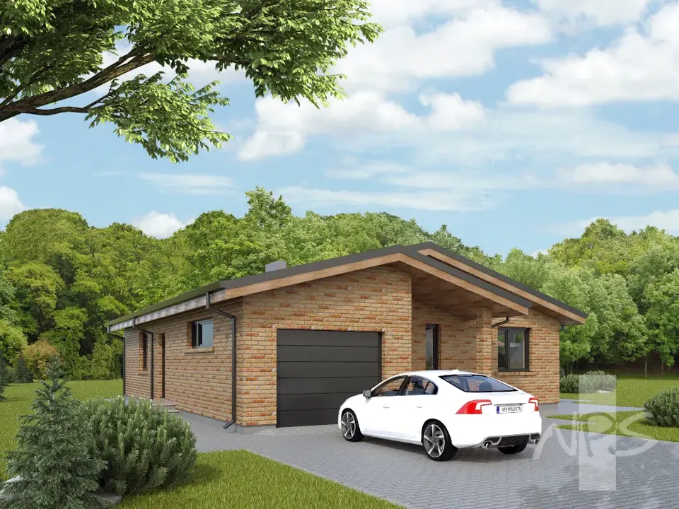 Pagrindiniai vaizdai 2 – Vieno aukšto namo projektas 138 m², 3 Miegamieji — 79379R