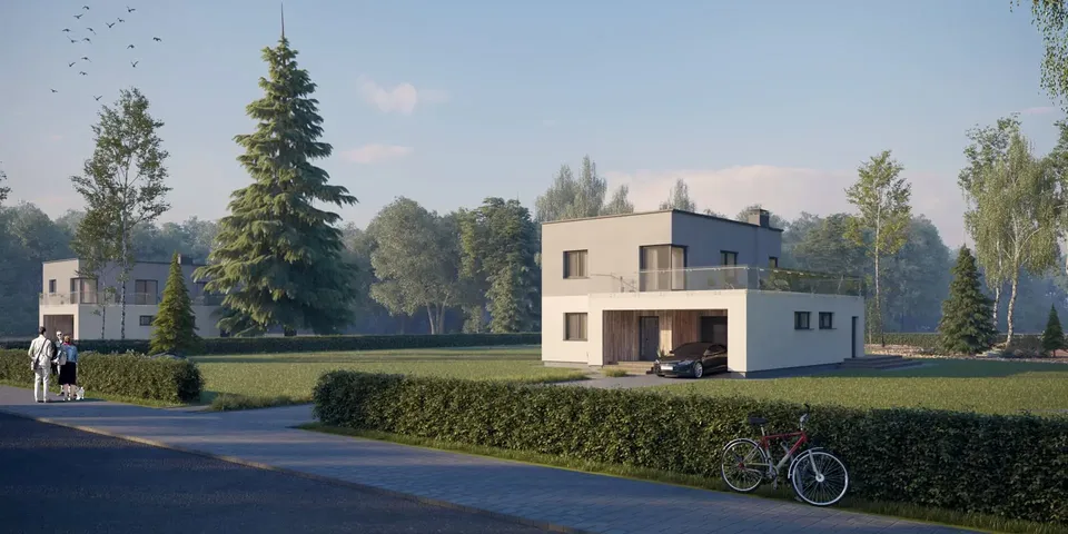 Pagrindiniai vaizdai 1 – Dviejų aukštų namo projektas 167 m², 3 Miegamieji — 68159R
