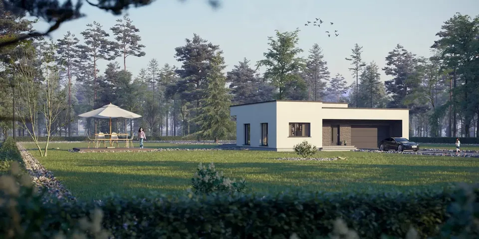 Pagrindiniai vaizdai 1 – Vieno aukšto namo projektas 181 m², 3 Miegamieji — 41580R