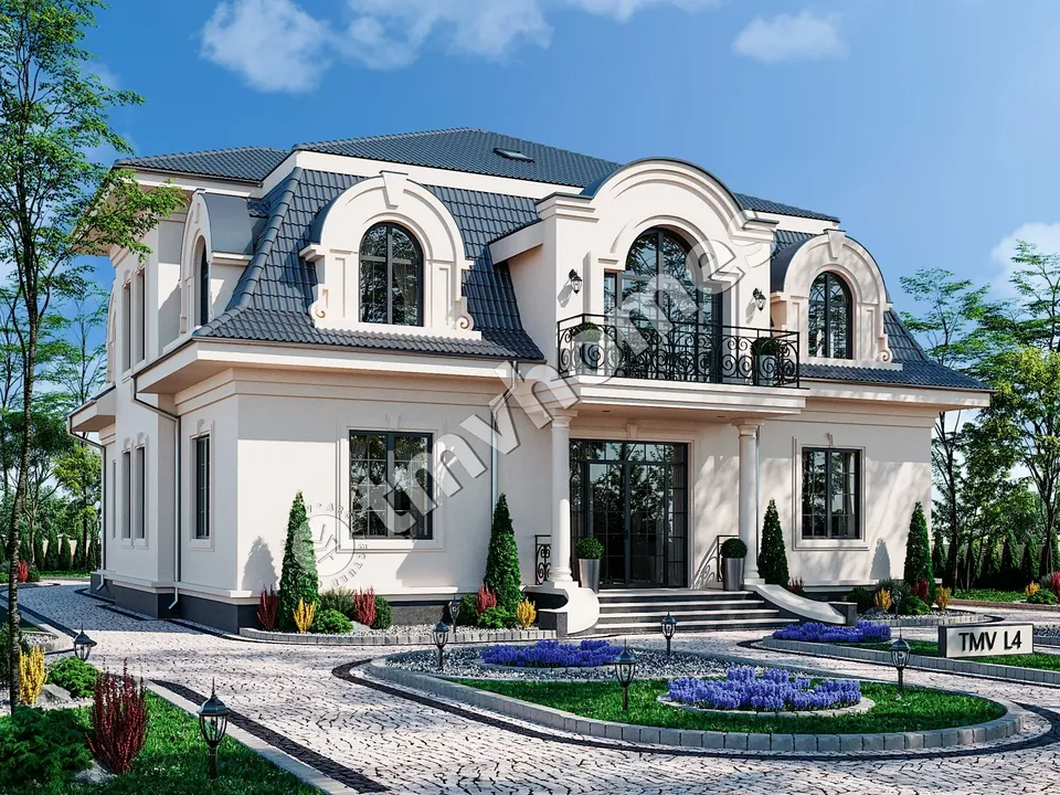 Pagrindiniai vaizdai 2 – Dviejų aukštų namo projektas 358 m², 4 Miegamieji — 83292R