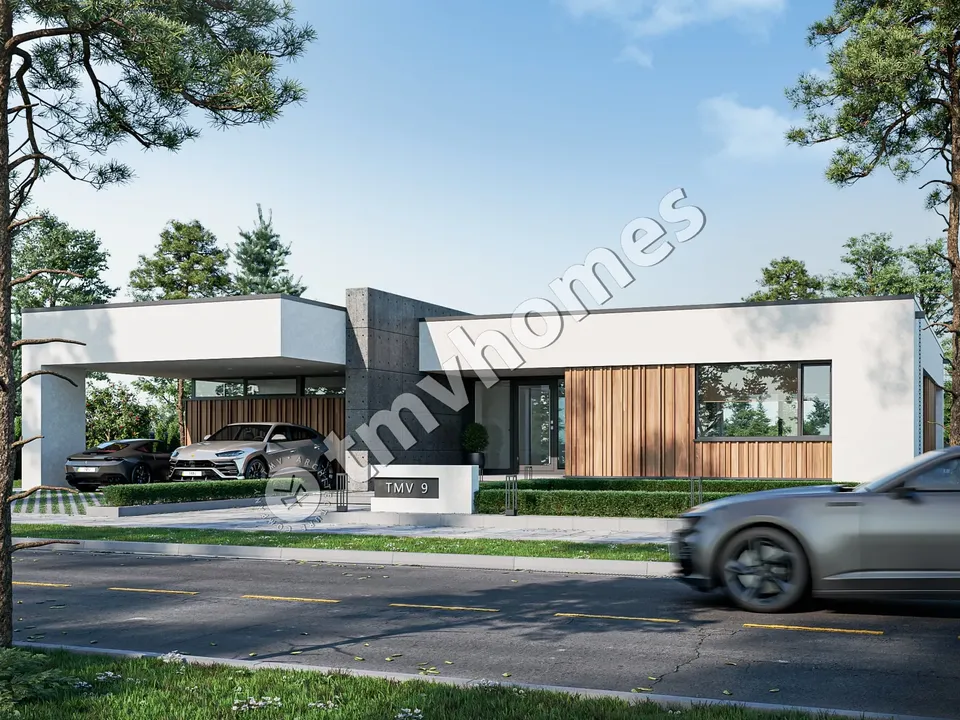 Pagrindiniai vaizdai 2 – Vieno aukšto namo projektas 224 m², 3 Miegamieji — 65455C