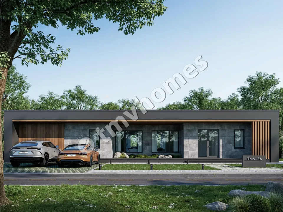 Pagrindiniai vaizdai 2 – Trijų aukštų namo projektas 217 m², 3 Miegamieji — 28123C