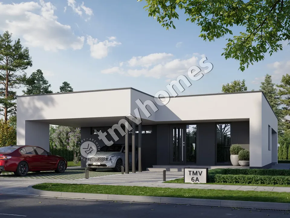 Pagrindiniai vaizdai 2 – Vieno aukšto namo projektas 155 m², 3 Miegamieji — 56534C