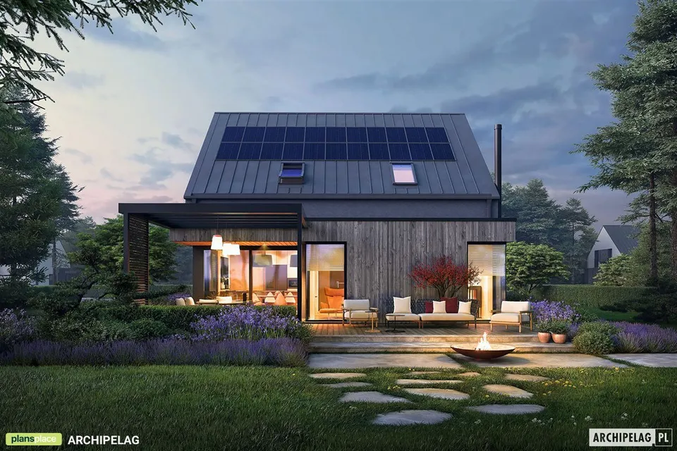 Pagrindiniai vaizdai 1 – Namo projektas su mansarda 149 m², 3 Miegamieji — 49706R