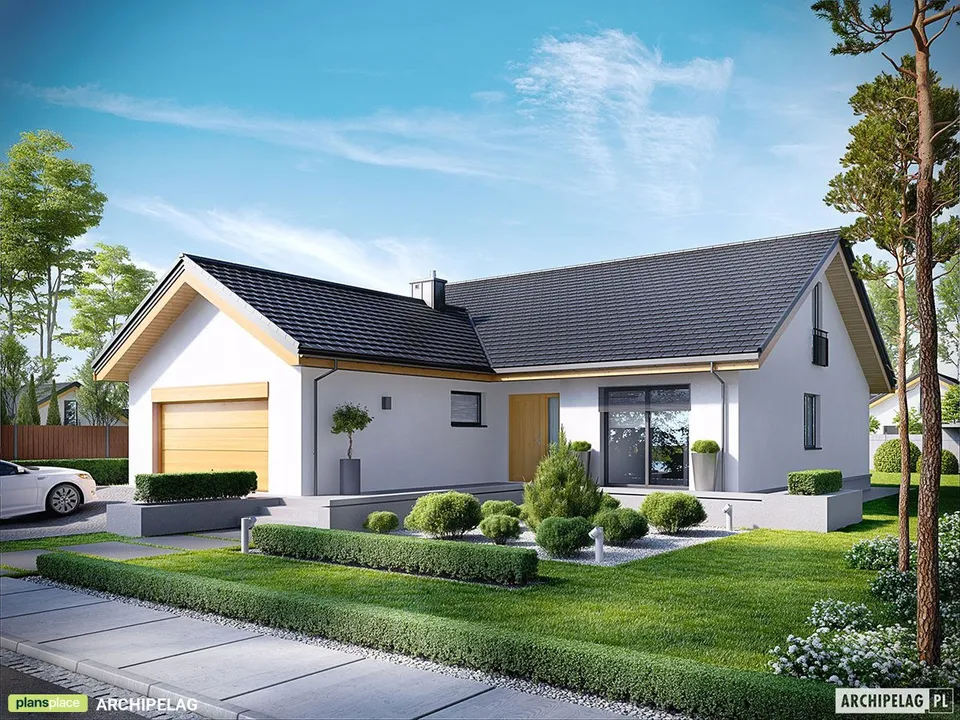 Pagrindiniai vaizdai 1 – Namo projektas su mansarda 160 m², 3 Miegamieji — 71193R