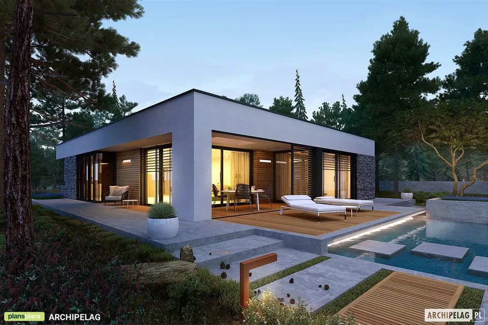 Pagrindiniai vaizdai 1 – Vieno aukšto namo projektas 196 m², 3 Miegamieji — 11093R
