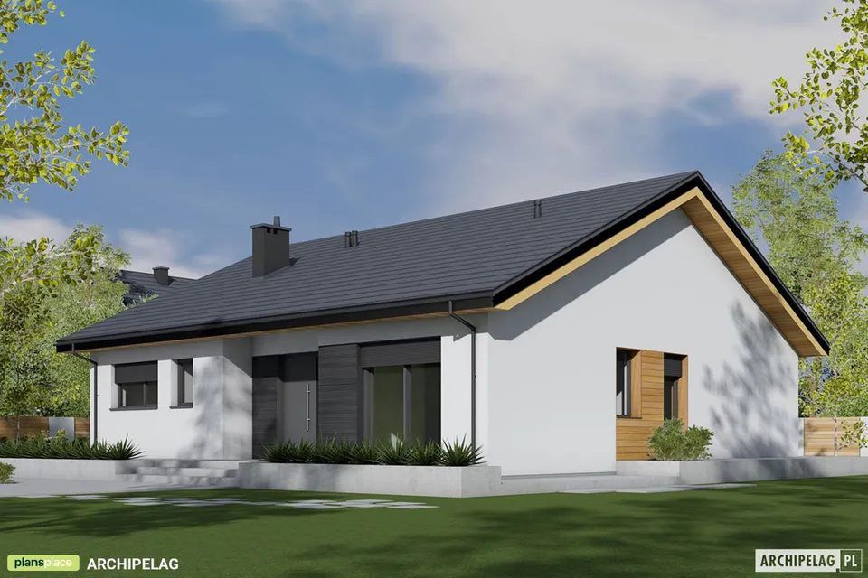 Pagrindiniai vaizdai 1 – Vieno aukšto namo projektas 140 m², 4 Miegamieji — 98299R