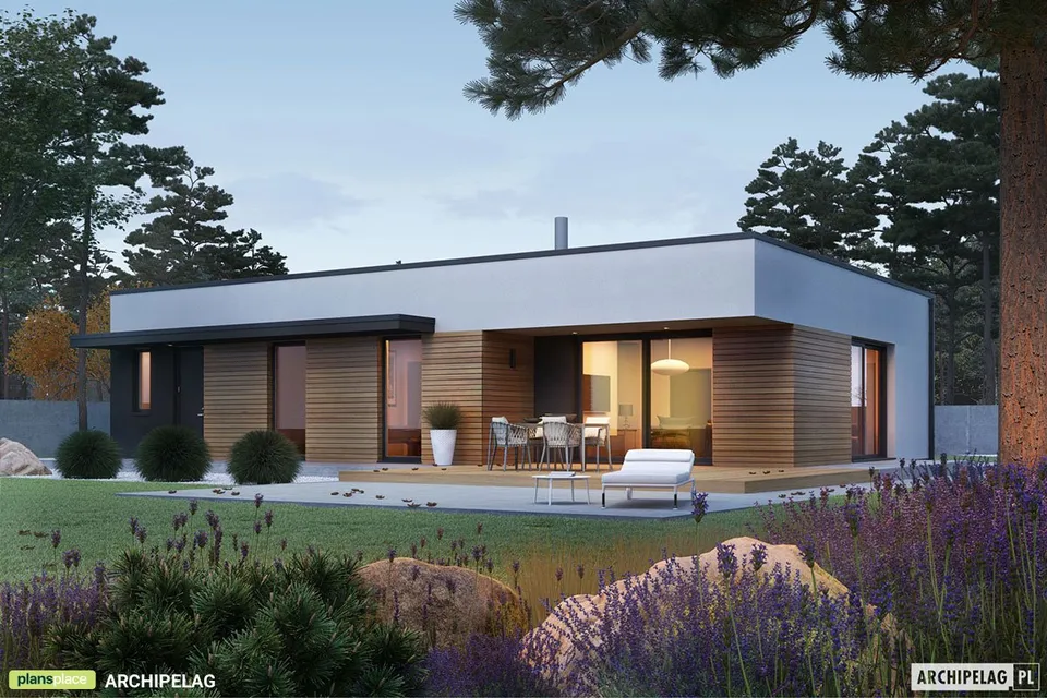 Pagrindiniai vaizdai 1 – Vieno aukšto namo projektas 120 m², 3 Miegamieji — 83994R