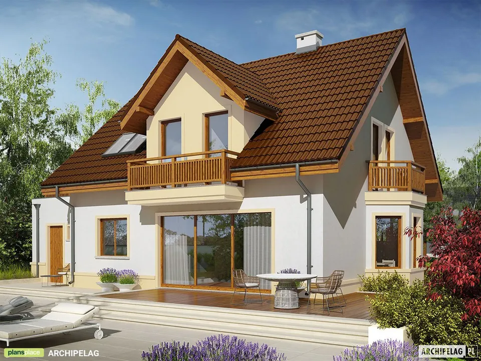 Pagrindiniai vaizdai 1 – Namo projektas su mansarda 157 m², 3 Miegamieji — 97940R